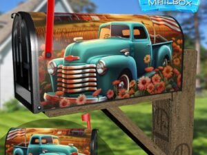 USA Truck and Farmhouse Decorative Rural Farm Mailbox Cover