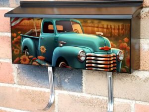 USA Truck and Farmhouse Townhouse Mailbox Cover