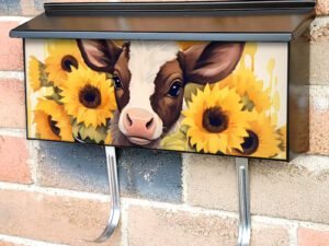 Little Calf in a Bucket Townhouse Mailbox Cover