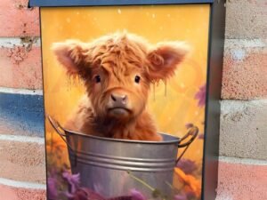 Little Calf in a Bucket #2 Colonial Mailbox Cover