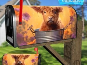 Little Calf in a Bucket #2 Decorative Rural Farm Mailbox Cover