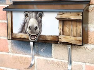 Donkey in the Window #2 Townhouse Mailbox Cover