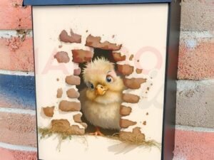 Peeking Little Chick Colonial Mailbox Cover