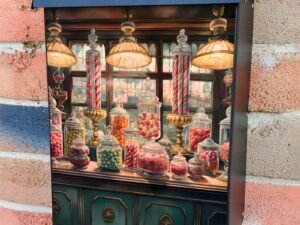 Vintage Candy Store Colonial Mailbox Cover