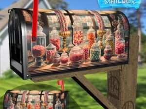 Vintage Candy Store Decorative Rural Farm Mailbox Cover