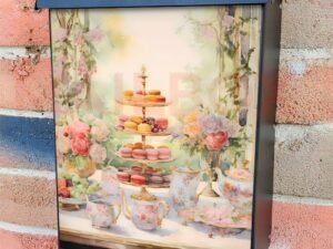 High Tea in the Garden #1 Colonial Mailbox Cover