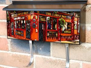 The Temple Bar, Dublin Stained Glass Townhouse Mailbox Cover