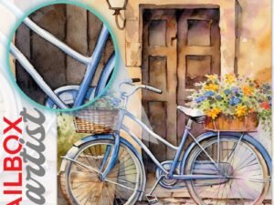 Vintage Flower Bicycle  Colonial Mailbox Cover