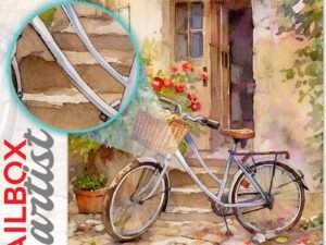 Vintage Flower Bicycle #2 Colonial Mailbox Cover