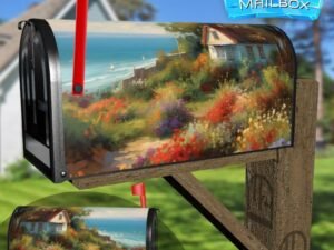 Cute Seaside Cottage Decorative Rural Farm Mailbox Cover
