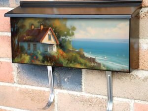 Cute Seaside Cottage Townhouse Mailbox Cover
