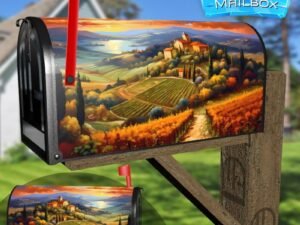 Summer Afternoon in Tuscany Decorative Rural Farm Mailbox Cover
