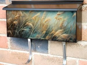Wheat in the Wind Townhouse Mailbox Cover