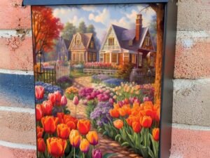 The Tulip Cottage Colonial Mailbox Cover