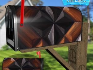 Beautiful Wood Quilt Design Decorative Rural Farm Mailbox Cover