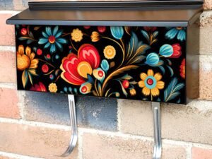 Eastern European Flowers Townhouse Mailbox Cover