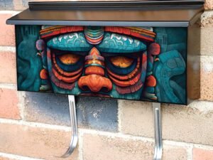 Hawaii Tiki Mask Townhouse Mailbox Cover