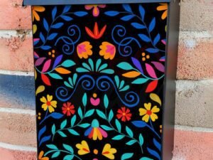 Mexican Folk Flower Design #4 Colonial Mailbox Cover