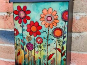 Cute Folklore Flowers #1 Colonial Mailbox Cover