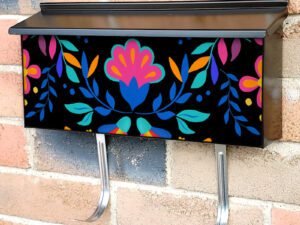 Mexican Folk Flower Design #5 Townhouse Mailbox Cover