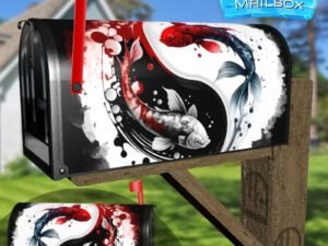 Yin and Yang Fish Symbol Decorative Rural Farm Mailbox Cover