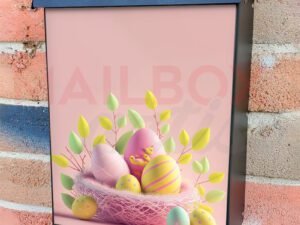 Illustration Of Easter Day With Eggs Nest Colonial Mailbox Cover