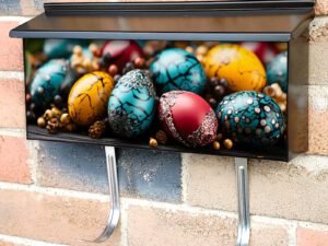 Many Easter Eggs On Easter Day Townhouse Mailbox Cover