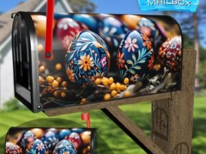 Many Easter Eggs On Easter Day 2 Decorative Rural Farm Mailbox Cover