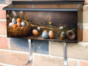 Easter Day Nest Filled with Eggs Townhouse Mailbox Cover