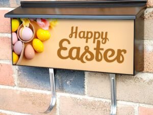 Easter Eggs Baskets with Tulips Townhouse Mailbox Cover