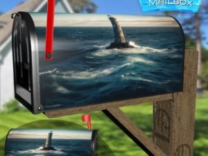 Lighthouse in the Ocean Decorative Rural Farm Mailbox Cover