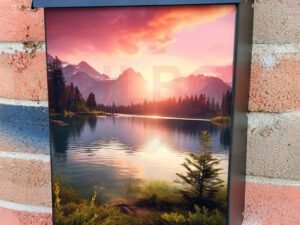 Sunset At The Lake In Banff National Park Alberta Canada Colonial Mailbox Cover