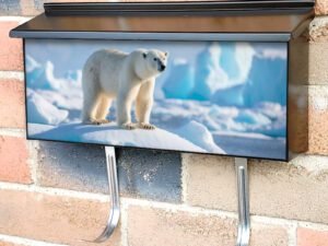 Polar Bear On Iceberg In Its Natural Habitat In The Arctic Townhouse Mailbox Cover