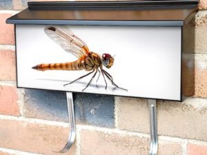 A Dragonfly Close Up Townhouse Mailbox Cover