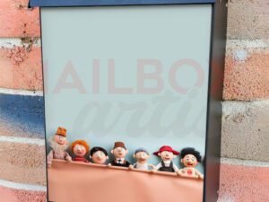 Colorful Group Of Puppets Dolls Colonial Mailbox Cover