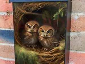 Owls Nest Colonial Mailbox Cover