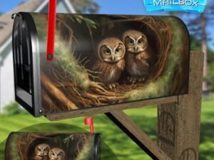 Owls Nest Decorative Rural Farm Mailbox Cover