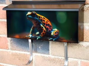 Exotic Poisonous Animal Frog From Tropical Amazon Rain Forest Townhouse Mailbox Cover