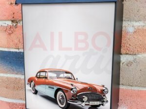 Elegant Classic Car With Retro Color Colonial Mailbox Cover