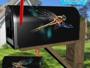 Vibrant Beautiful Dragonfly Wing Decorative Rural Farm Mailbox Cover
