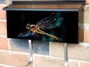 Vibrant Beautiful Dragonfly Wing Townhouse Mailbox Cover