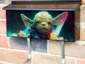 Close Up Of A Stuffed Animal In A Space Suit Townhouse Mailbox Cover