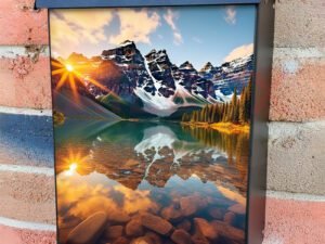 Amazing Still Reflections At Lake Surrounded By Mountains Colonial Mailbox Cover