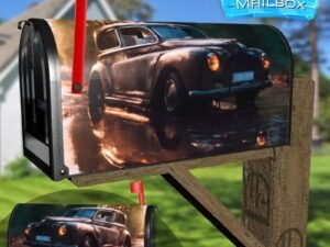 Old Timer Vintage Classic Car Decorative Rural Farm Mailbox Cover