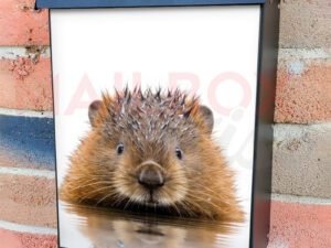 Baby Beaver Hiding Colonial Mailbox Cover