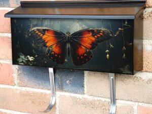Lunar Moth Butterfly Townhouse Mailbox Cover