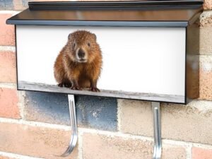 Cute Little Baby Beaver Townhouse Mailbox Cover