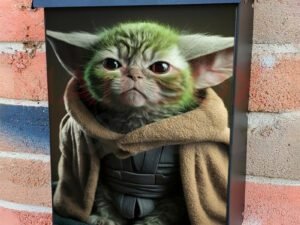 Cat Jedi Master Colonial Mailbox Cover