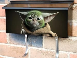 Cat Jedi Master Townhouse Mailbox Cover