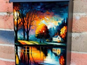 October Night at the Lake Colonial Mailbox Cover